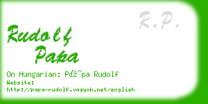 rudolf papa business card